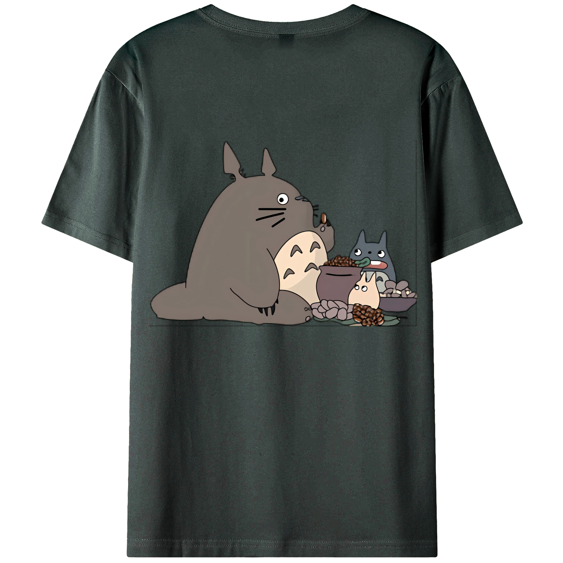 （画像用） となりのトトロ 草壁メイ 草壁サツキ My Neighbor Totoro Satsuki Kusakabe Mei Kusakabe 綿100％ メンズ半袖Tシャツ（バックプリント） 通気性